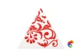 Керамическая плитка Petracers Triangolo Ricciolo Rosso Su Bianco 17x17