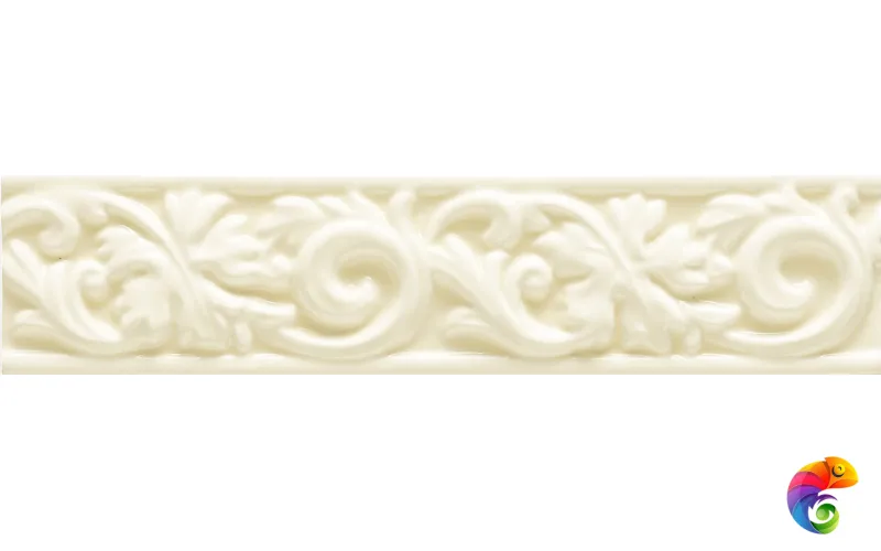 Бордюр Ceramiche Grazia Essenze Voluta Magnolia Craquele 6x26