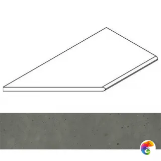 Italon Бордюр из керамогранита Avantgarde Black Bordo 30x120 Round Sx
