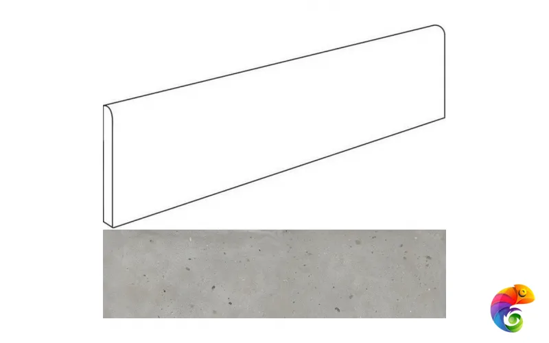 Italon Плинтус из керамогранита Avantgarde Silver 7,2x80 Battiscopa
