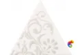 Керамическая плитка Petracers Triangolo Ricciolo Grigio Su Bianco 17x17