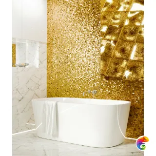 Мозаика из золота Trend Gold Veneziano,  24 карата, кракле, состаренное, размер чипа 20x20x10мм