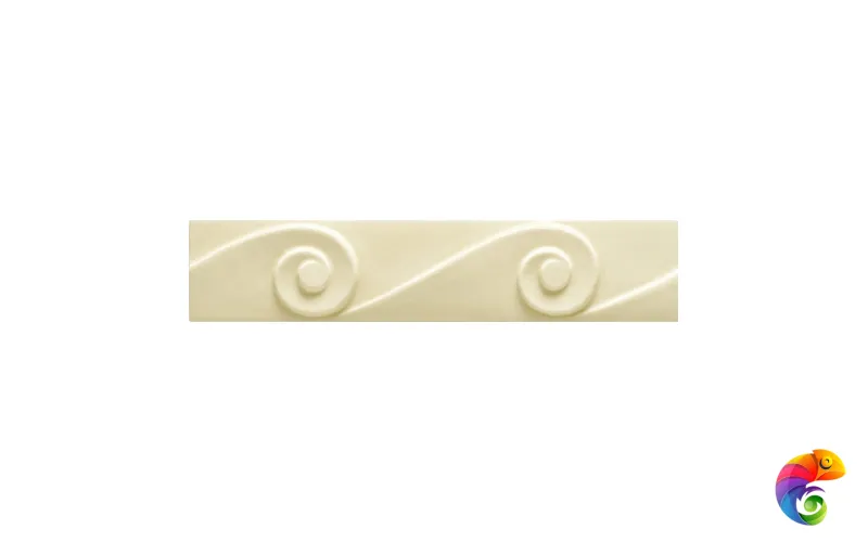 Бордюр Ceramiche Grazia Essenze Onda Magnolia Craquele 5,5x26