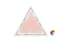 Керамическая плитка Petracers Triangolo Cornice Rosa Su Bianco 17x17