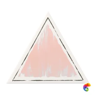 Керамическая плитка Petracers Triangolo Cornice Rosa Su Bianco 17x17