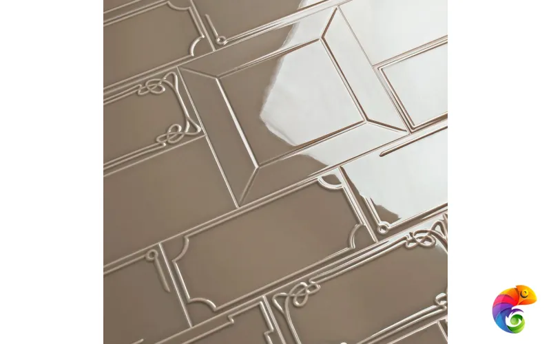 Керамическая плитка Etruria Design Art Deco Vectorframe C Deep Chestnut 1° Scelta 12,5x25