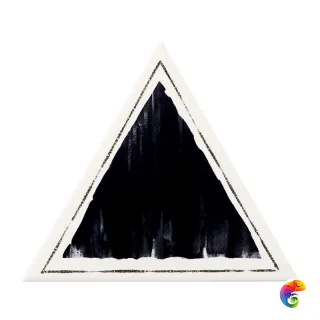 Керамическая плитка Petracers Triangolo Cornice Nero Su Bianco 17x17