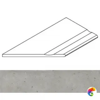 Italon Бордюр из керамогранита Avantgarde Silver Bordo 30x120 Svasato Round Sx