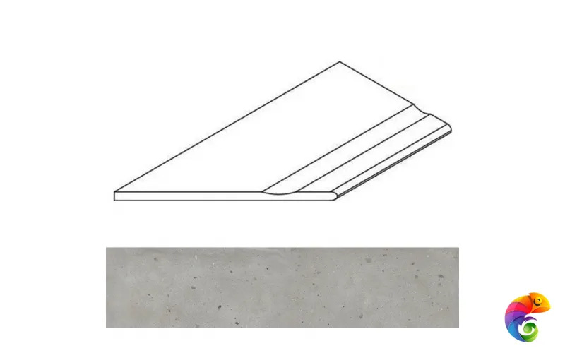 Italon Бордюр из керамогранита Avantgarde Silver Bordo 30x120 Svasato Round Sx