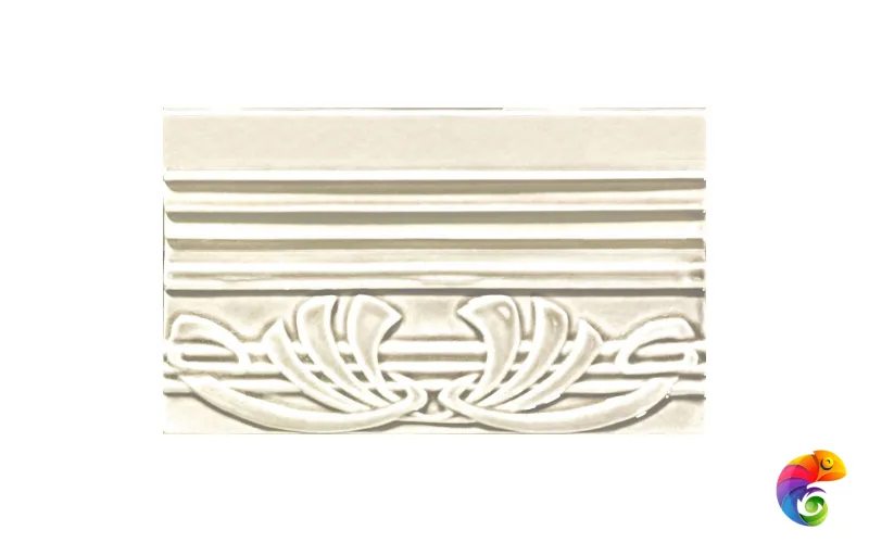 Бордюр Ceramiche Grazia Epoque Terminale Deco Ivory Craquele 12x20