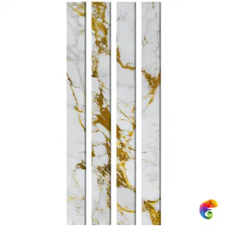 Стеклянный профиль Sicis You Glass  Electric Marble Cal Gold 26,2 x 300 x 6 мм
