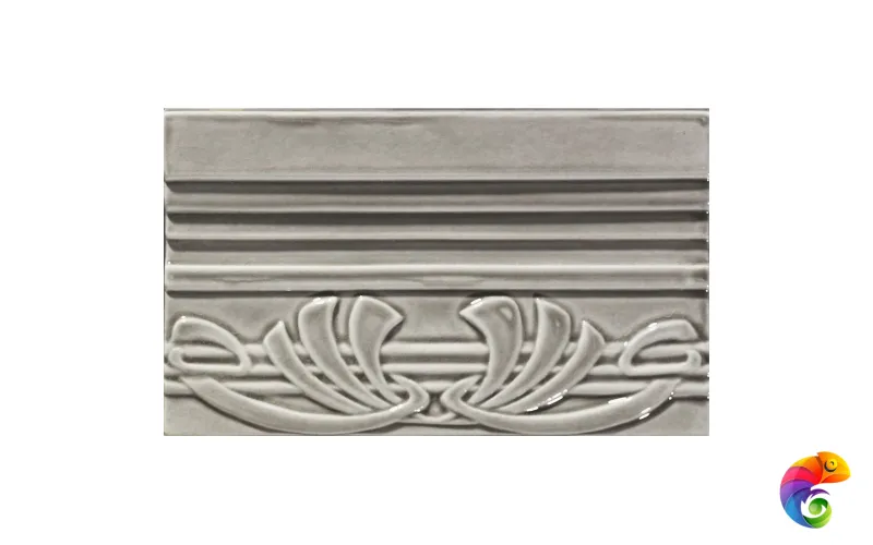 Бордюр Ceramiche Grazia Epoque Terminale Deco Diamantato Grey Craquele 12x20