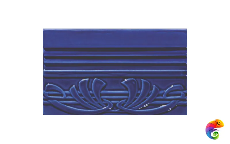 Бордюр Ceramiche Grazia Epoque Terminale Deco Cobalt Craquele 12x20