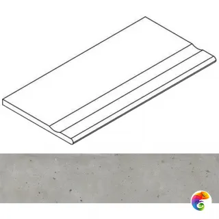Italon Бордюр из керамогранита Avantgarde Silver Bordo 30x120 Svasato Round