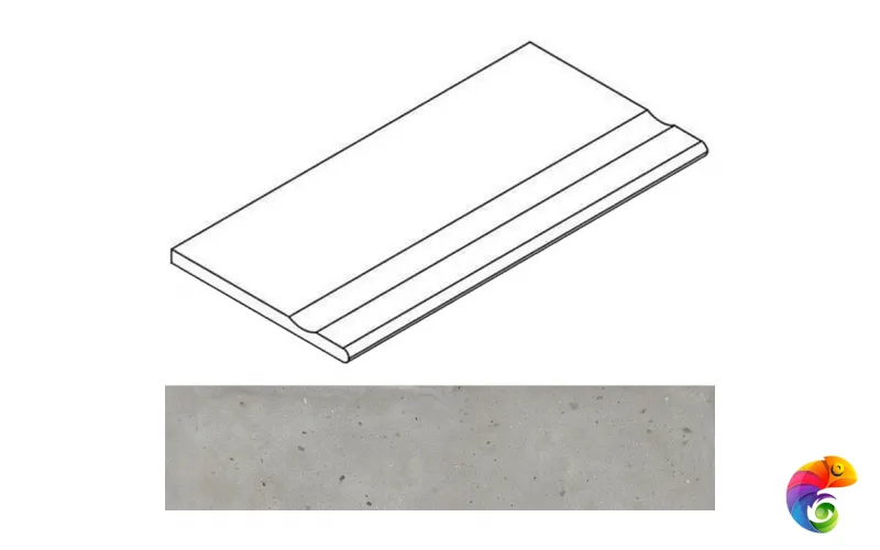Italon Бордюр из керамогранита Avantgarde Silver Bordo 30x120 Svasato Round