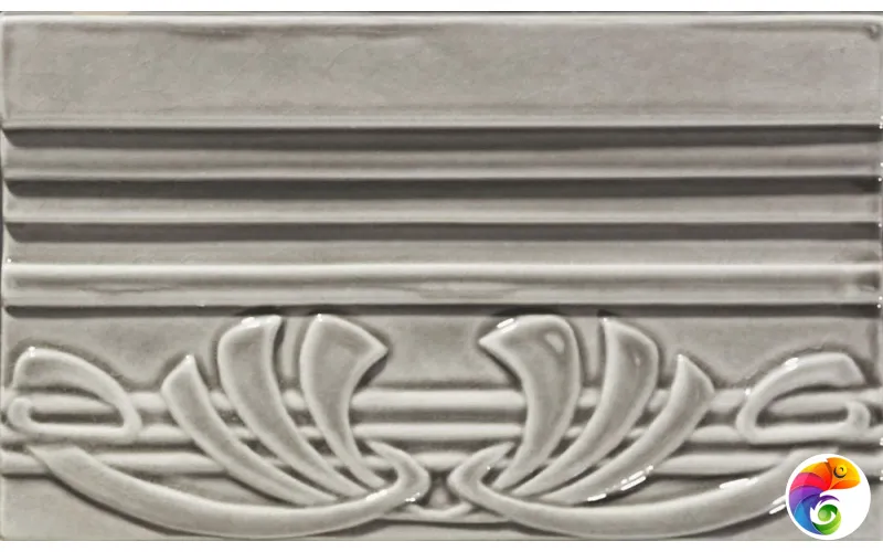Бордюр Ceramiche Grazia Epoque Terminale Deco Diamantato Grey Craquele 12x20