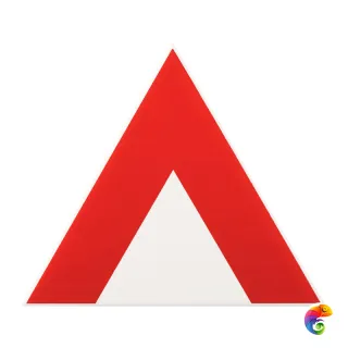 Керамическая плитка Petracers Triangolo Pinco Rosso Su Bianco 17x17