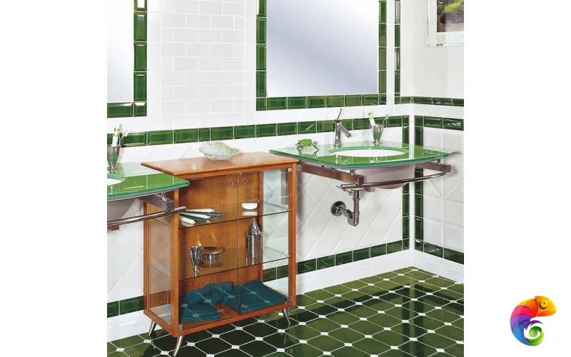 Керамическая плитка Etruria Design Victoria Diamantato Emerald Green (Craquelè) Lux 1&am