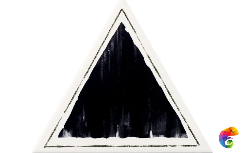 Керамическая плитка Petracers Triangolo Cornice Nero Su Bianco 17x17