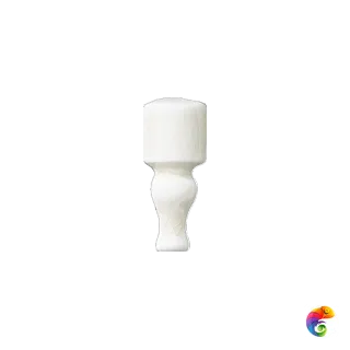 Бордюр Ceramiche Grazia Maison Angolo Finale Blanc Craquele 2x6,5