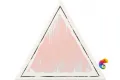 Керамическая плитка Petracers Triangolo Cornice Rosa Su Bianco 17x17