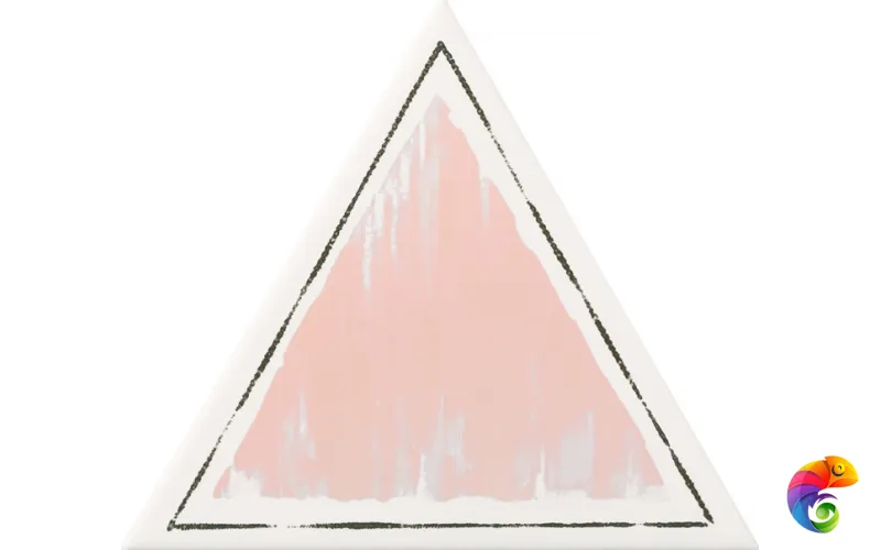 Керамическая плитка Petracers Triangolo Cornice Rosa Su Bianco 17x17