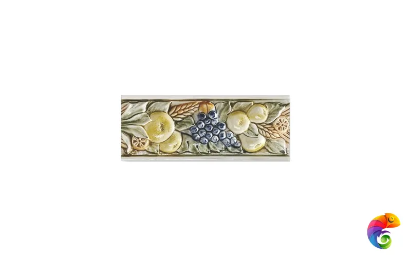 Бордюр Ceramiche Grazia Boiserie Robbiana Decorato Beige Craquele 8x20