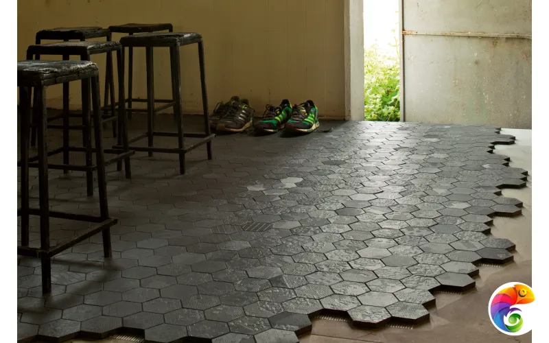 Керамогранит Mutina Dechirer Mosaico Random Decor Piombo Matt 22x45