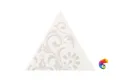 Керамическая плитка Petracers Triangolo Ricciolo Grigio Su Bianco 17x17