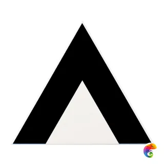 Керамическая плитка Petracers Triangolo Pinco Nero Su Bianco 17x17