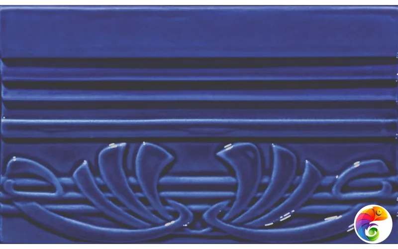 Бордюр Ceramiche Grazia Epoque Terminale Deco Cobalt Craquele 12x20