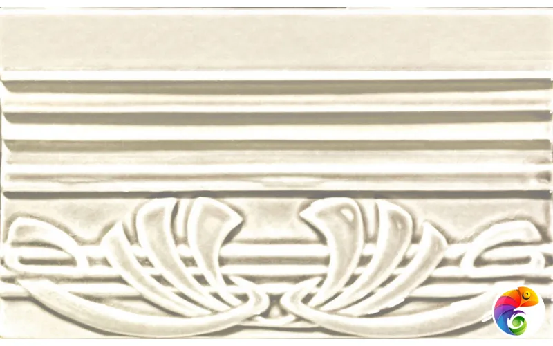Бордюр Ceramiche Grazia Epoque Terminale Deco Ivory Craquele 12x20