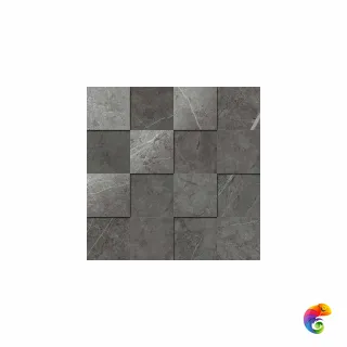 Керамогранит Италон Шарм Эво Антрачит Мозаика 3D Патинированный 30x30