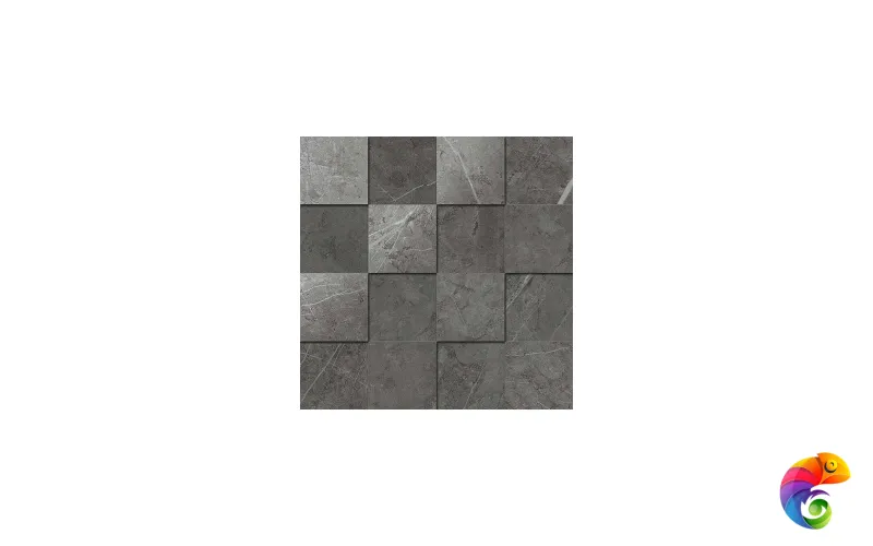Керамогранит Италон Шарм Эво Антрачит Мозаика 3D Патинированный 30x30