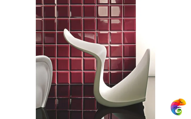 Керамическая плитка Etruria Design Victoria Diamantato Burgundy Lux 1° Scelta 7,5X7,5
