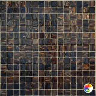 JNJ Стеклянная мозаика 2x2 с авантюрином GC44 сетка 327x327