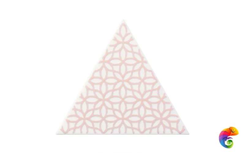 Керамическая плитка Petracers Triangolo Gipsy Rosa Su Bianco 17x17