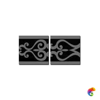 Керамическая плитка Petrachers Gran Gala Vogue Fascia Nero 31,5x63