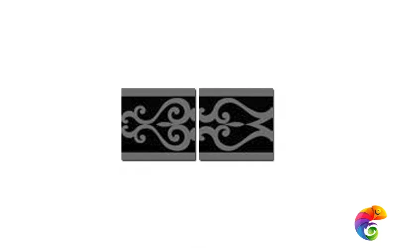 Керамическая плитка Petrachers Gran Gala Vogue Fascia Nero 31,5x63