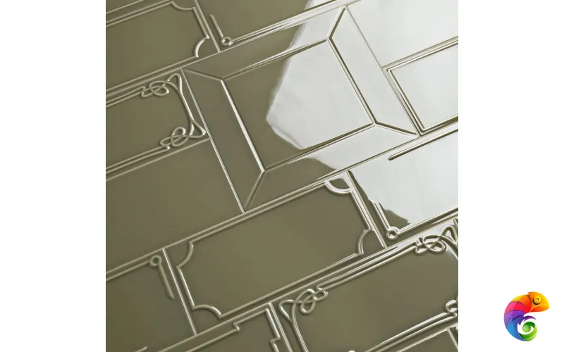 Керамическая плитка Etruria Design Art Deco Vectorframe A Asparagus 1° Scelta 12,5x25