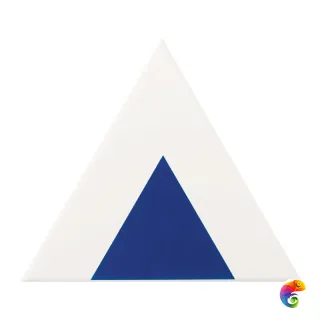 Керамическая плитка Petracers Triangolo Pallino Blu Su Bianco 17x17