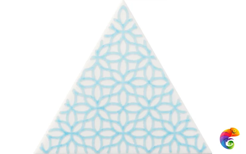 Керамическая плитка Petracers Triangolo Gipsy Azzurro Su Bianco 17x17