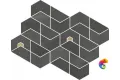 Мозаика Continuum Petrol Mosaico Jewel  31,1x38,2