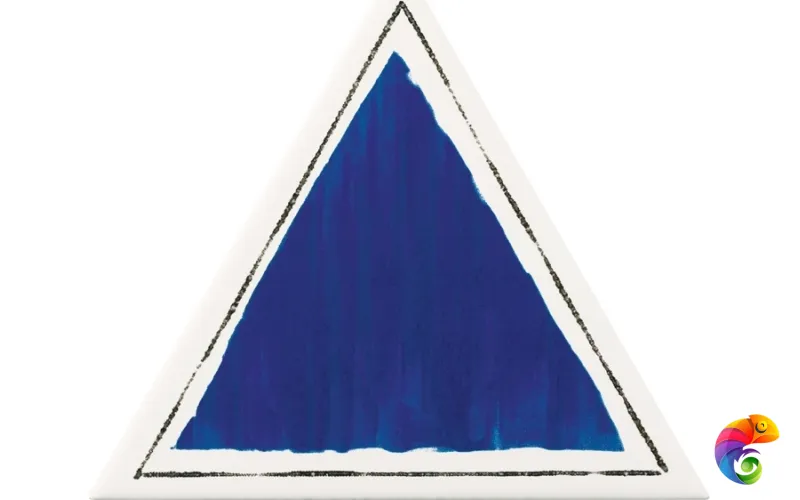 Керамическая плитка Petracers Triangolo Cornice Blu Su Bianco 17x17