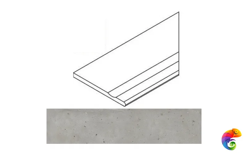 Italon Бордюр из керамогранита Avantgarde Silver Bordo 30x120 Svasato Round Dx