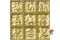 Agold Стеклянная мозаика  золото формованное гофрированное желтое размер чипа 1.5x1.5мм
