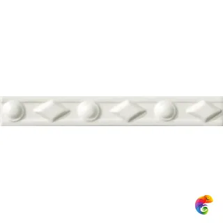Бордюр Ceramiche Grazia Amarcord Diamantato Bianco Matt 3x20