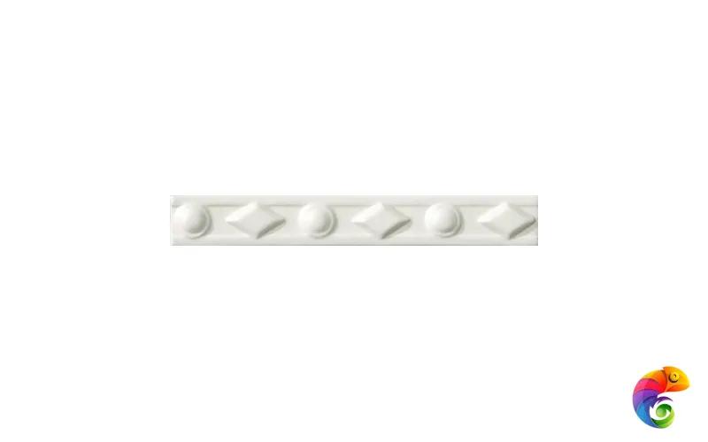 Бордюр Ceramiche Grazia Amarcord Diamantato Bianco Matt 3x20