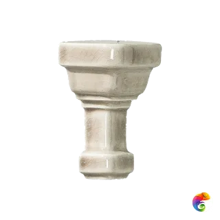 Вставка Ceramiche Grazia Essenze Angolo Esterno Parete Capitello Greige Craquele 3x7,5
