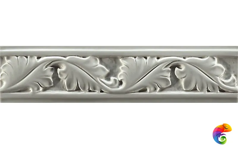 Бордюр Ceramiche Grazia Formae Foliage Diamond Steel 6,5x26